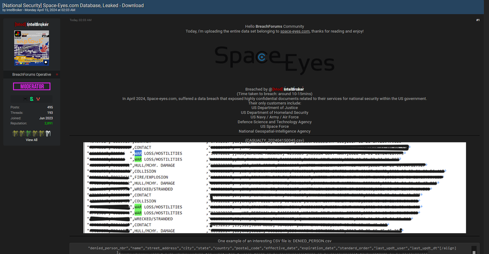 Space-Eyes.com Breach