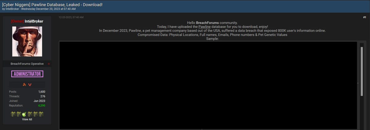Pawline Data Breach Exposes 800K Users' Sensitive Information