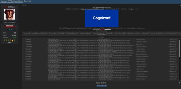 Massive Data Breach at Cognizant Exposes 40,000 Users' Information