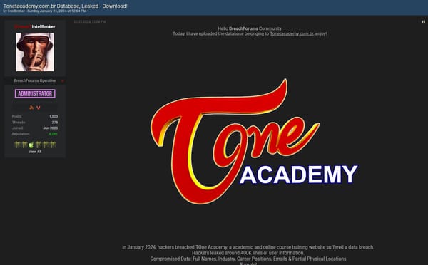 TOne Academy Falls Victim to Cyber Attack, Sensitive Data Exposed