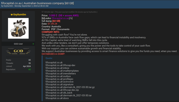 Fifo Capital Data Breach: 60 GB of Client Information Leaked Online
