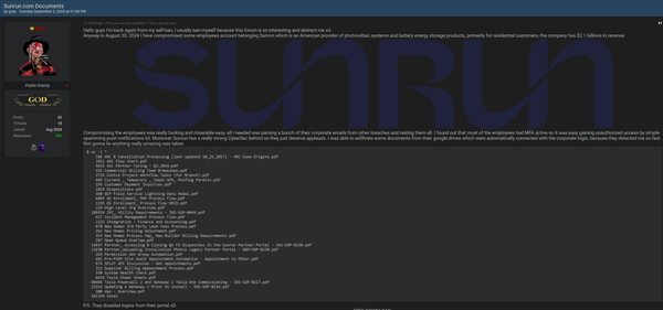 Sunrun Hit by Data Breach: Hacker Accesses Employee Documents