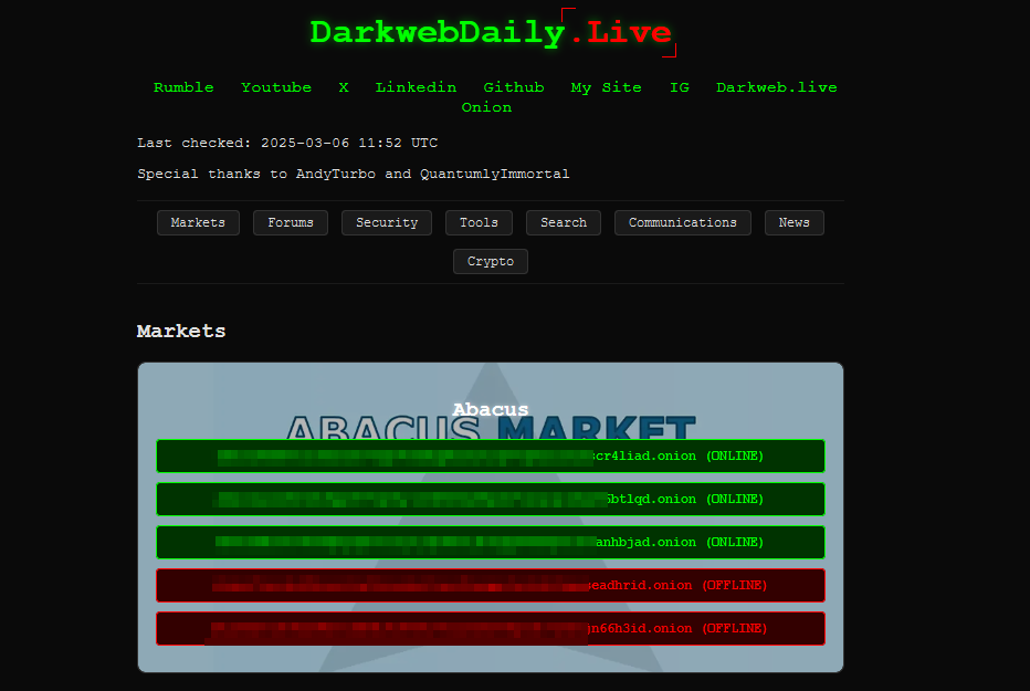 DarkwebDaily.live Launched!